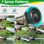 ARXIVE Metal Garden Hose Nozzle, Heavy Duty High Pressure Hand Sprayer