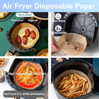 5 in 1 Accessories Kit for Air Fryer: Oil-proof Paper Liner, Silicone Liners, Oil Sprayer, Magnetic Cheat Sheet Set, Cookbook