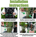 5PCS Monstera Plant Stem Support White - 11x9.4 inches, Durable Adjustable Leaf Supports for Indoor Plants, Fishbone Cactus Stake Holder for Garden Stability
