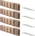 Beuta Landscape Edging | Garden Edging Border | Faux Stone Block XL for Lawn Edging, Flower Beds & Yard Edging – 4 Pack | Each Section Has 6 Blocks 48" L x 4" W x 9.5" H | 12 Spikes | Sandstone