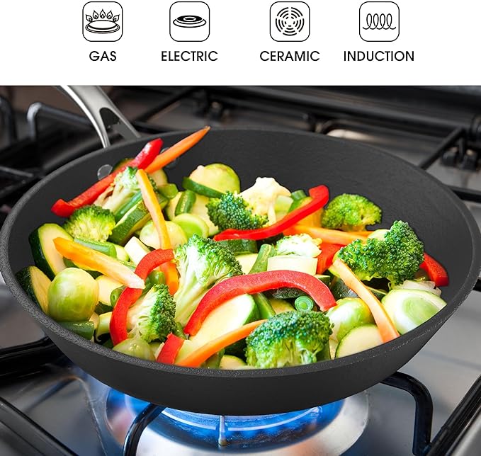 imarku Non Stick Frying Pans - 8&10&12 inch Nonstick Frying Pan Set with Cool Stainless Steel Handle,Disherwasher Safe skillets,Professional Frying Pans Set, Best Gifts