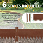 STIRLINGEAR Cor-Ten Steel Landscape Edging, 6-Pack (20 ft Total) – 8" Rustic Metal Garden Border