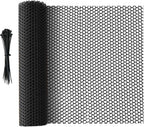 49.2 FT x 15.7 in Roll Mesh Fence, Versatile Black Plastic Fencing & Netting, Cuttable Animal Wire Mesh Fence, Durable Tree Trunk Protector, Suitable for Cat Dog Rabbit Barrier and Plant Protectors