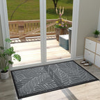 Yimobra Front Door Mat Outdoor Indoor, 47x32 All-Season Waterproof Welcome Matt, All-Weather Outside Entrance Mat, Non-Slip Patio Porch Doormat, Low Profile, Fade Resistant, Grey