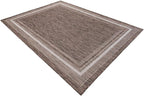 Unique Loom Outdoor Border Collection Area Rug - Soft Border (5' 3" x 7' 1" Rectangle Brown/Ivory)