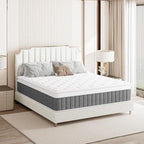 King Mattress, 14 Inch Hybrid Mattresses with Pocket Springs, Medium Firm King Size Mattress in a Box, Upgraded Support