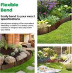 Corrugated Metal Garden Edging, Sturdy Tall Landscape Edging Borders, Perfect DIY for Flower Beds, Lawn and Pathway,Tree Surrounds,Paver Edges (Pre-Rusted, 10"×20FT)