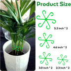 Plant Stem Support Set, 8Pcs 4 Sizes Plant Trellis Rings for Climbing Plants Indoor, Support Holder Ring for Different Growth Stages, Climbing Houseplant Trellis for Potted (Green)