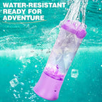 Portable Blender,270 Watt for Shakes and Smoothies Waterproof USB Rechargeable with 20 oz BPA Free a Travel Lid. (Purple, 20 oz)
