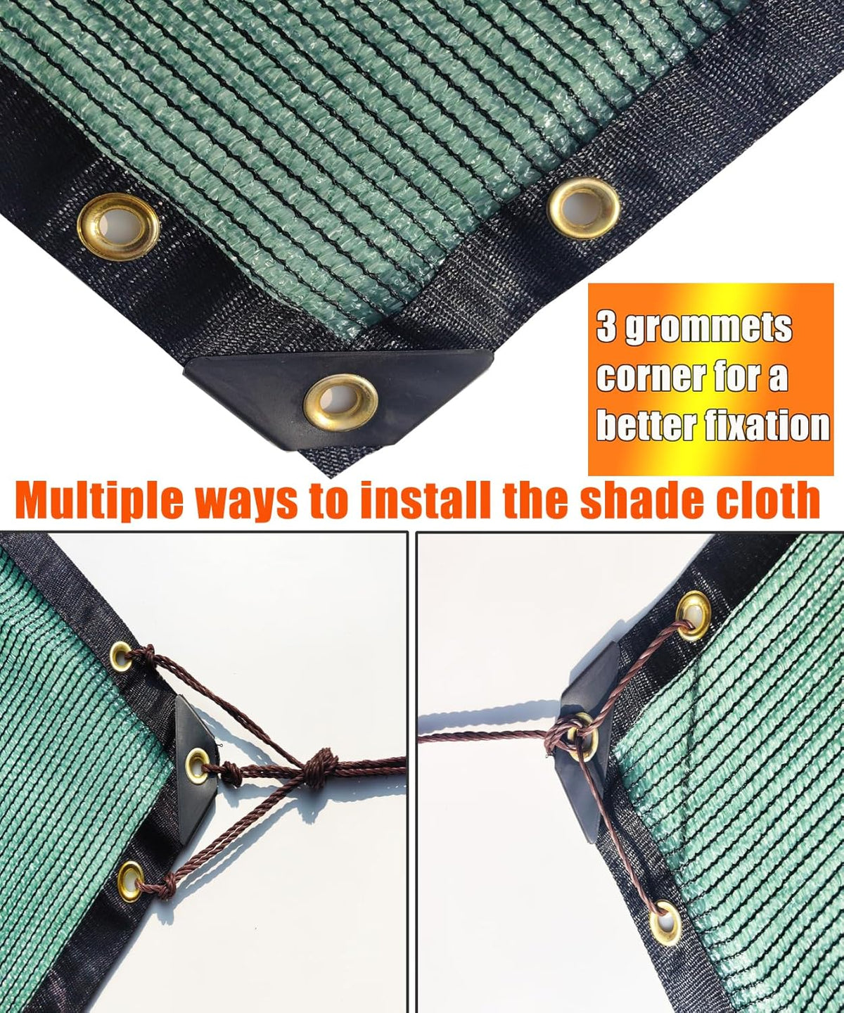 e.share 70% Shade Cloth for Garden, 12 Ft X 16 Ft Sun Shades Outdoor Patio with Grommets for Plant Covers,Porch Screen,Pergola Shade Cover,Greenhouse,Green