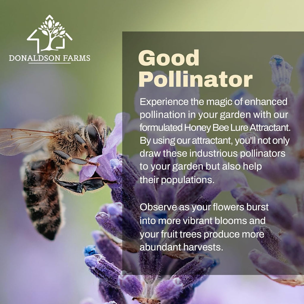 Honey Bee Attractant Spray - Bee Hive Lure for Gardens, Beehives, Flowers & Fruit Trees with Natural Lemongrass Oil Formula, Easy to Use for Beekeepers & Pollinator Support - 2 oz
