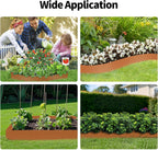 Metal Landscape Edging Galvanized Steel Landscape Edging 40" L x 8" H with Black Powder Coating, Hammer-in Metal Border Separator Strips with 6 Clips Edge for Lawn Yard (20Ft)