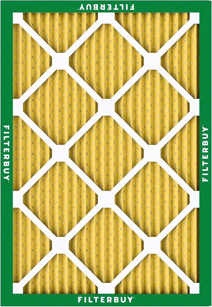 Filterbuy 16x22.25x1 Air Filter MERV 11 Superior Pet & Allergy Defense (12-Pack), Electrostatic Pleated HVAC AC Furnace Filters Replacement, Made in USA (Actual Size: 16.00 x 22.25 x 0.75)