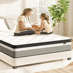 Queen Mattress, 10 Inch Hybrid Mattresses with Gel Memory Foam & Individual Pocket Springs, Queen Size Bed Mattress in a Box, Pressure Relief & Motion Isolation, Medium Firm Mattresses