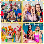 24 Pack Metallic Fringe Party Blowers - Kids Party Noise Makers,Party Blowers for Kids,Horns & Whistles for Graduations,Weddings,Birthdays,Family Gatherings and Sporting Events