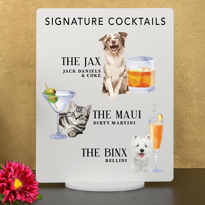Pet Signature Drink Wedding Signs
