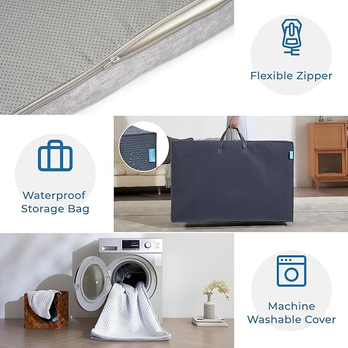 Odorless Foldable Mattress Single Size 75" x 25" x 4", 4 Inch Folding Foam Mattress with Storage Bag, Trifold Memory Foam Mattress for RV, Guest Bed