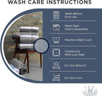 100% Combed Cotton Bathroom Towel Set of 6- 2 Bath Towels, 2 Hand Towels, 2 Wash Cloths, Sustainable, Soft, Highly Absorbent 6 Piece Cotton Bath Towel Set for Hotels, Spa, Bathroom, Dorm, Navy Blue