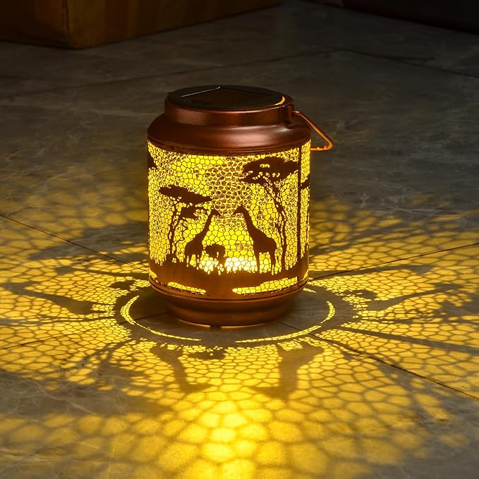 Styleonme Giraffe Lover Solar Light, Mother's Day Lantern Gift for Mom Grandma Women Sister, Hanging Image Giraffes Lanterns, Yard Corridor Garden Decor, Thanksgiving Day, Birthday Gifts