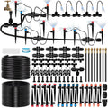 230FT Drip Irrigation System for Garden with 38pcs Adjustable Copper Nozzles & Emitters, Automatic Garden Watering System with 1/2" & 1/4" Tubing for Raised Bed, Yard, Greenhouse, Potted Plants, Lawn