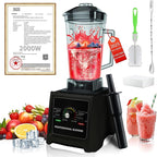 2025 Enhanced -Smoothie Blender【2000W German Nano-class Super Motor】【6 Military Grade Titanium Steel Blades】6-Second Quick Ice Crushing, Professional Blender for ice Smoothies and Milkshakes (Black)