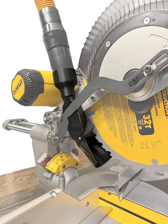 Improved Dust Collection Port for DeWalt DWS779 & DWS780 Miter Saws - Virtually No Mess - Made in the USA