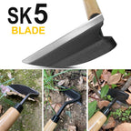 Japanese Weeding Sickle, Wide Blade Gardening Tools - Premium Quality Hand Hoes/Weeding Sickle Have Very Sharp Edge for Quick Work (Long Handle)