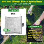 3 Gallon Go-pher and V-ole Proof Wire Baskets 32 Pcs, 3 Gallon Stainless Steel Plant Root Guard Go-pher Mesh Baskets Wire Cage for Underground for Garden Berries Vegetables Fruit Protection