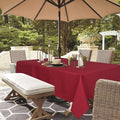 Outdoor Tablecloth Wrinkle-Free Stain Resistant Waterproof Polyester Fabric Table Cover with Zipper Umbrella Hole for Picnic/Party/Dinner/Patio Garden(60×84inch,Zippered,Red)