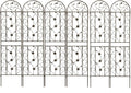6 Pack Metal Garden Trellis 86.7" Tall Outdoor Climbing Plant Support for Roses, Flowers, Rustproof Durable Black Galvanized Tube, Lawn Garden Fence Decor Screen (6, Brown-86.7" H)