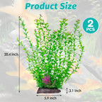 Hamiledyi Aquarium Plastic Plants Aquarium Decor Artificial Fish Tank Plants,Tall Fish Tank Decorations, Extra Large Aquarium Plant 20.4-inch Tall,2PCS