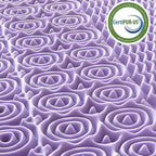 MUXHOMO 3.9 Inch 7-Zone Queen Mattress Topper, Egg Crate Foam Mattress Topper Queen Size for Back Pain, Lavender Cooling Gel Infused Bed Pad, CertiPUR-US and Oeko-TEX Certification (60"×80")