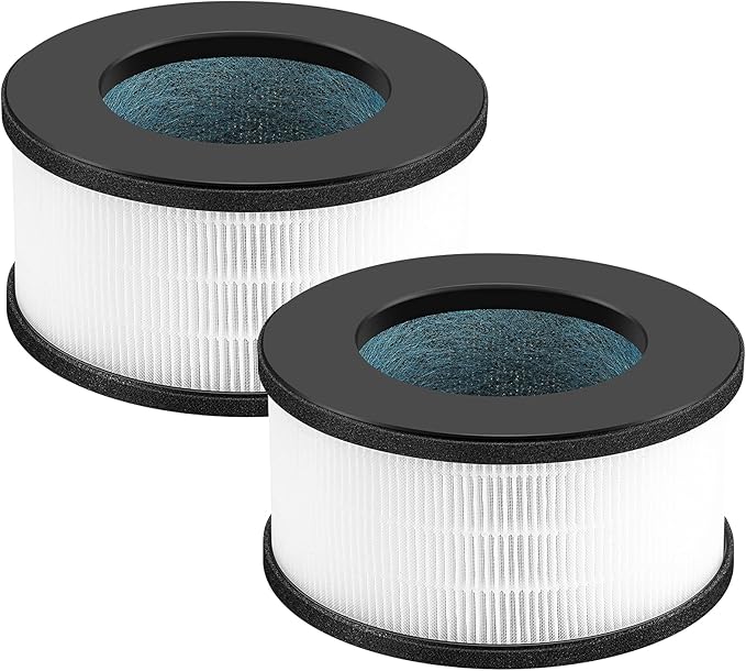 2 Pack AF-3222 HEPA Replacement Filter Compatible with Bulex AF-3222 Device, HEPA Filter and Activated Carbon Filter Set