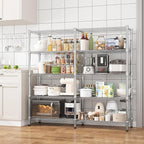 Homdox 5 Tier Storage Shelves, Heavy Duty Wire Shelving Unit, Adjustable Metal Shelves for Storage, Garage Rack Pantry Shelves Kitchen Shelving, 14"x60"x72", Silver Gray