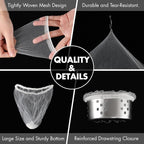 400 Pack Kitchen Sink Strainer Mesh Bag, Anti-Clogging Disposable Sink Drain Covers, Kitchen Essentials Sink Filter Nets, Fits Most Sink Strainers (4.0 x 4.0 Inch)