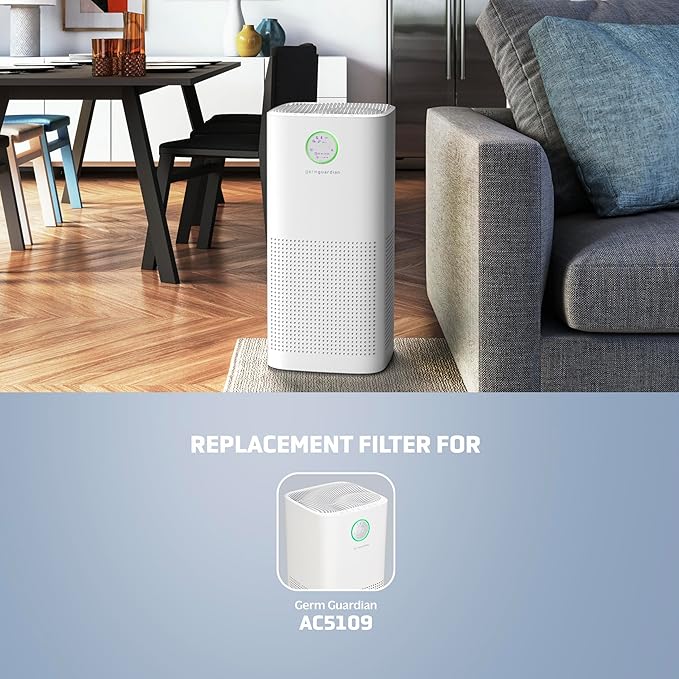 GermGuardian Filter O HEPA Pure Genuine Air Purifier Replacement Filter, Removes 99.97% of Pollutants, Wildfire Smoke, Odors, Mold Spores for Air Purifier AC3200, AC3250, AC5109, AP3250, FLT5100