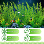 Fish Tank Accessories Large Plants, Green Fish Tank Decorations, Aquarium Decor Plastic Plants 3pcs