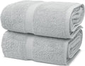 Chakir Turkish Linens, 100% Cotton Premium Quality Turkish Bath Sheets (35''x70'' Large Bath Sheet Towels - Silver Gray)