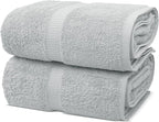 Chakir Turkish Linens, 100% Cotton Premium Quality Turkish Bath Sheets (35''x70'' Large Bath Sheet Towels - Silver Gray)