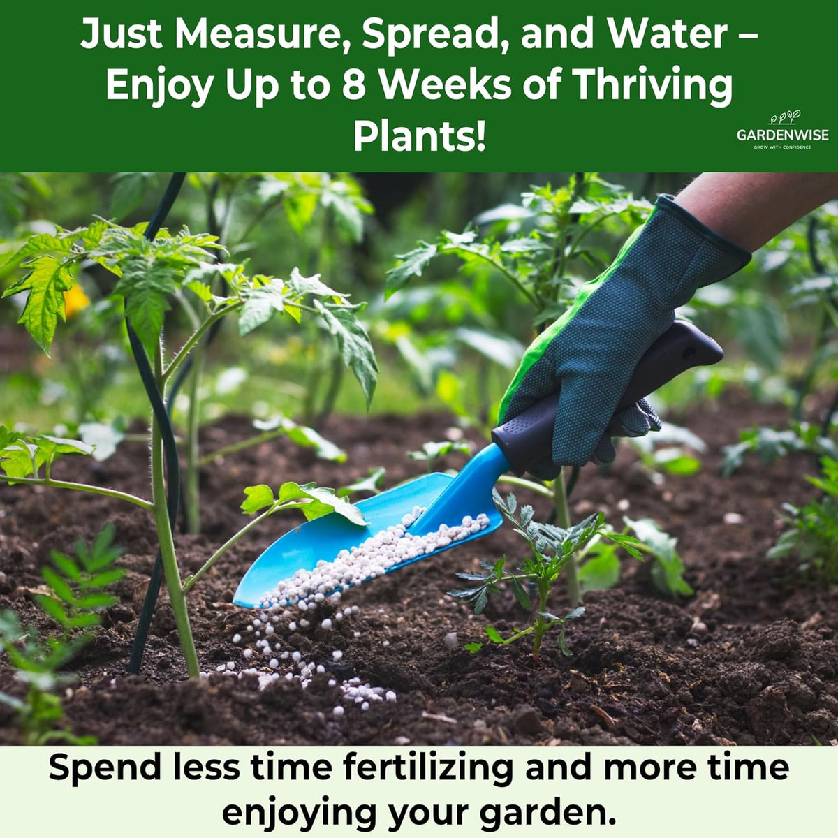 10-10-10 Plant Fertilizer Slow Release - 10 10 10 All Purpose Granular Garden Fertilizer for Vegetables, Tomato, Arborvitae, Shrubs, Rose, Flowers, Fruit, Fig Trees (1 Quart)