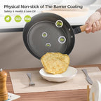 YUTANN Nonstick Frying Pan 12 inch, Ceramic Cast Iron Skillet, Lightweight Pre-seasoned Cast Iron Pan with Detachable Handle, Dishwasher & Oven Safe, Free of PFAS and PFOA