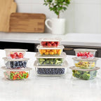 Glass Food Containers with Glass Lid (Grey-J4R)
