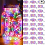 kolpop 30 Pack LED Fairy Lights Battery Operated, Mini Twinkle String Lights Battery Powered Waterproof for Christmas Mason Jars Party,Multicolour