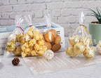 LOKIQNG Cellophane Bags Plastic Treat Bag Clear Cookie Candy Bags with Twist Ties for Party Favor Bag(200PACK, 4x6inch)