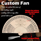 20 PCS Custom Fans Personalized Folding Fans for Line Dancing Wooden Hand Fan Wedding Favors Gift for Guests Personalized Fans for Events