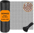 Plastic Wire Mesh Fence Roll, GENNIZZ 35.4IN x 50FT Plastic Chicken Wire Mesh, Garden Netting Fencing Barrier for Poultry Balcony Chicken Puppy (0.9m x 15m)