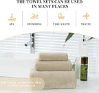 New Microfiber Bath Towel Set, 3 Piece, Oversize, Quick Dry, Lint Free, Includes Body, Hand and Face Towels