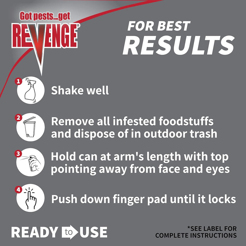 Revenge Total Release Flea Fogger, Pack of 3 6 oz Ready-to-Use Cans, Long Lasting Formula Kills Fleas and More