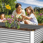 3pcs 6x3ft Galvanized Raised Garden Bed Outdoor,Above Ground Garden Bed for Vegetable,Metal Raised Beds for Flower,Steel Raised Beds for Gardening