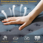 King Mattress 14 Inch, 2025 Hybrid King Size Mattress in a Box, Upgrade Durable Individual Pocket Springs, Medium Firm Lumber Support Pressure Pain Relief, Breathable Comfort, CertiPUR-US Certified